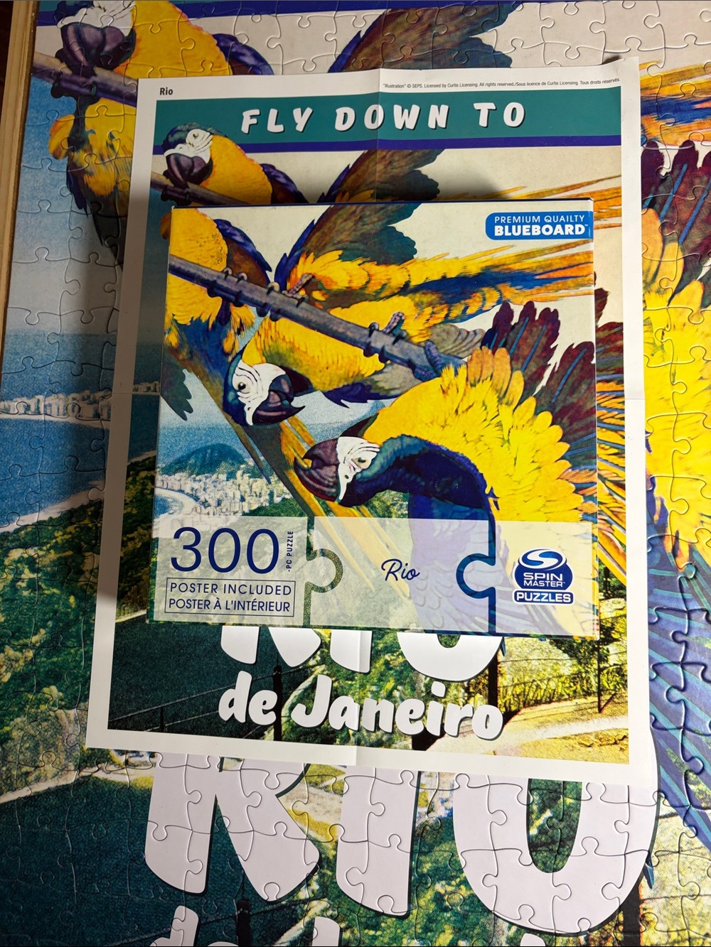 🧩 300 Large Piece Spin Master “Rio” puzzle with poster. Vibrant. Complete.